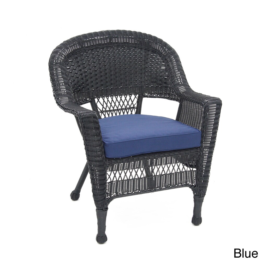 Black wicker best sale chair cushions