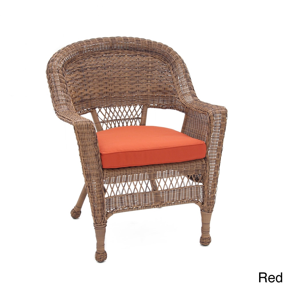 Honey Wicker Chair/ Cushion (set Of 4)