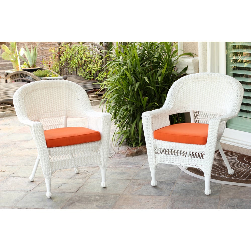 White Wicker Chair (Set of 2)