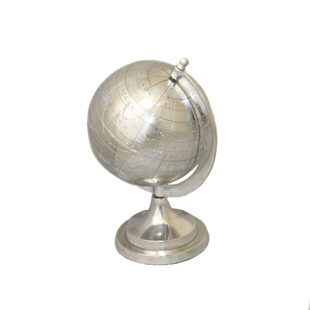 Global Appeal Aluminum Table Top Decorative 13-inch Globe