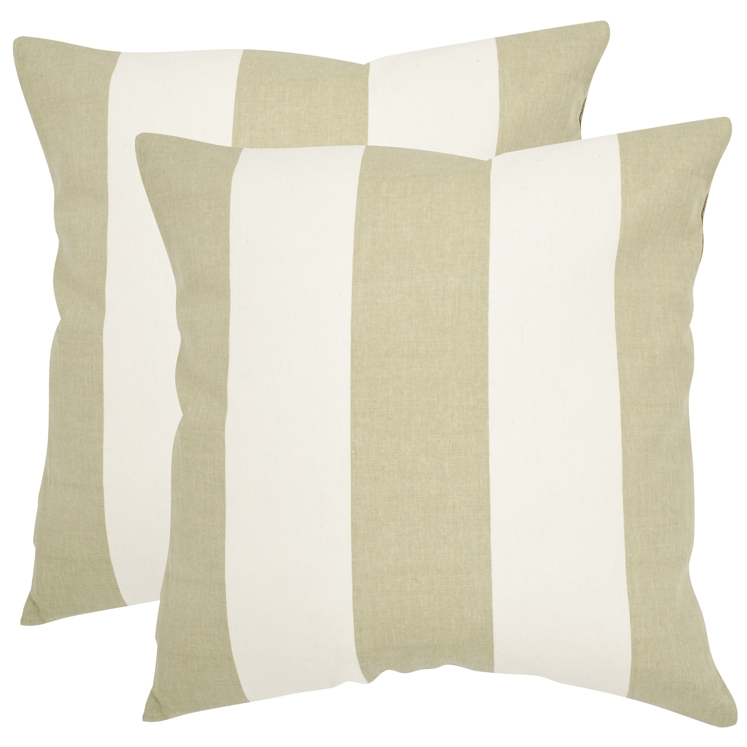 Safavieh Sally 18 Inch Sage Green Feather Decorative Pillows Set