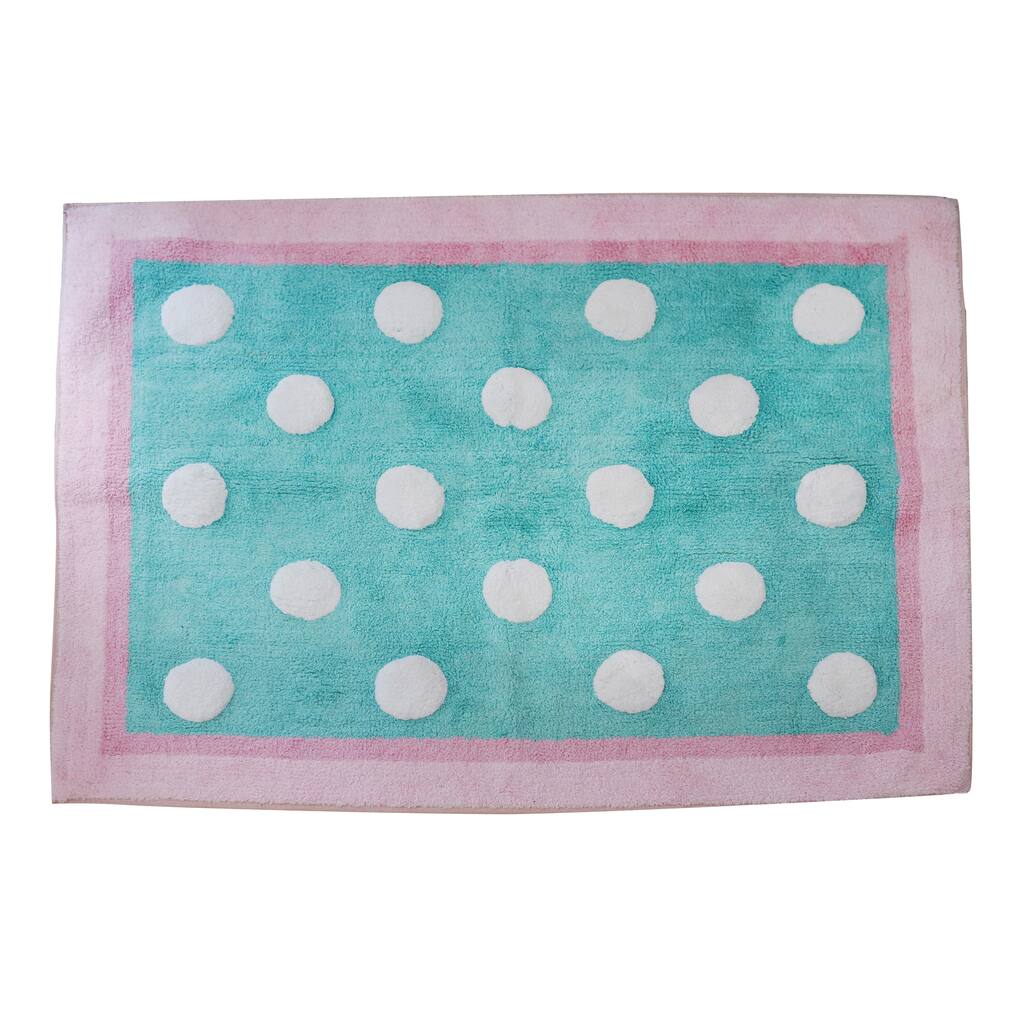 My Baby Sam Pixie Baby Rug in Aqua - 40 x 30