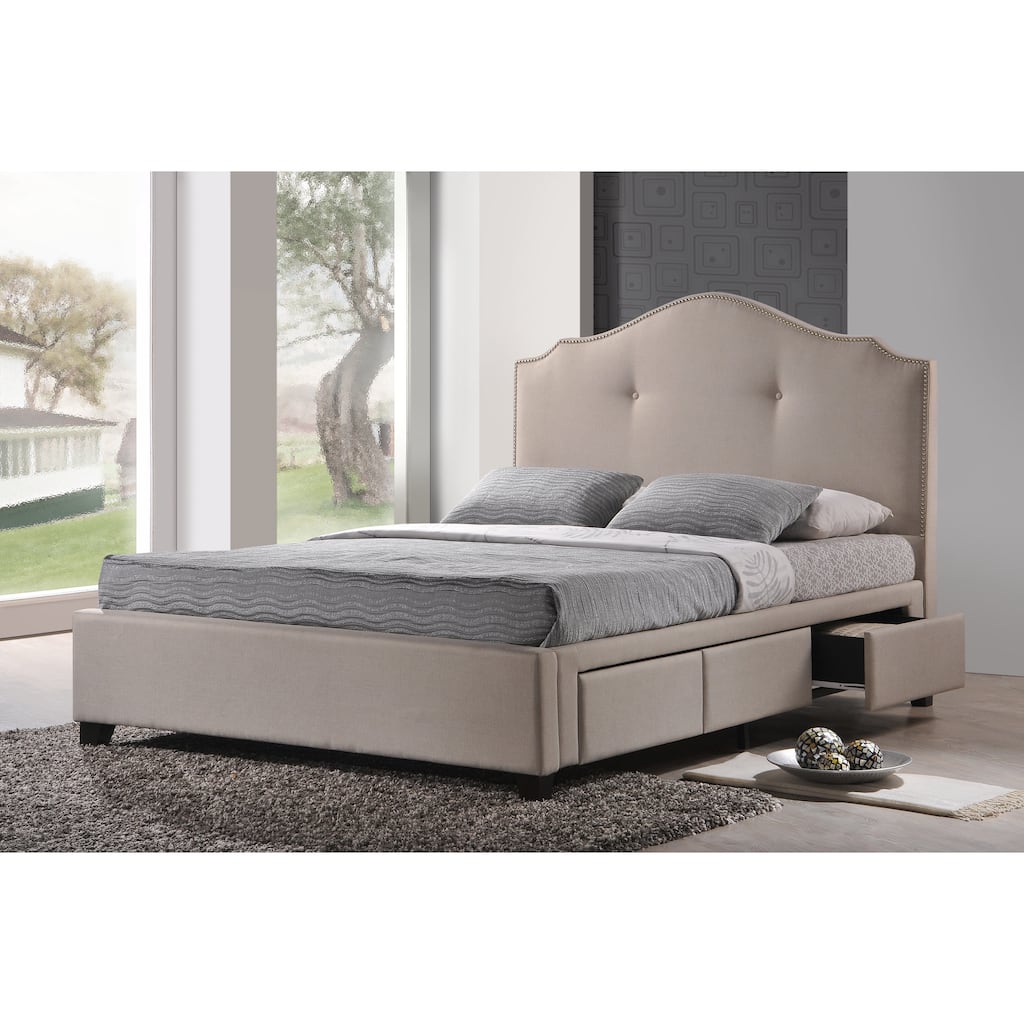 Erin Beige Modern Bed