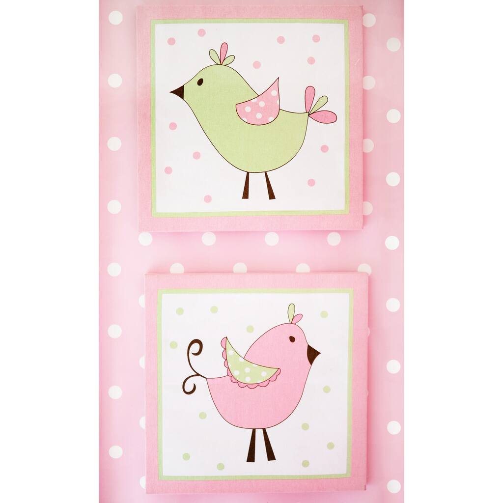 My Baby Sam Pixie Baby 2-piece Wall Art in Pink