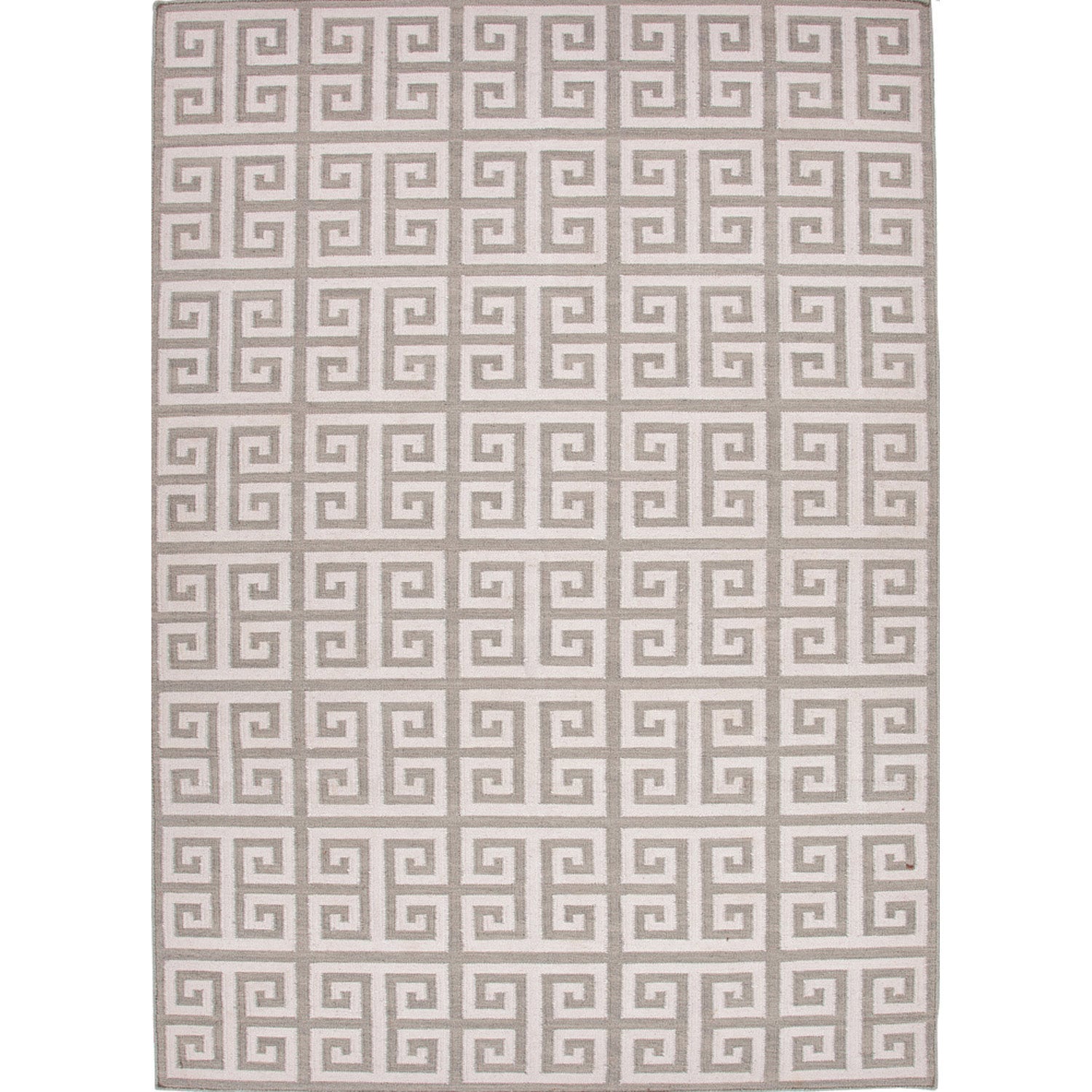 Durable Handmade Flat weave Geometric pattern Gray/ Black Rug (36 X 56)
