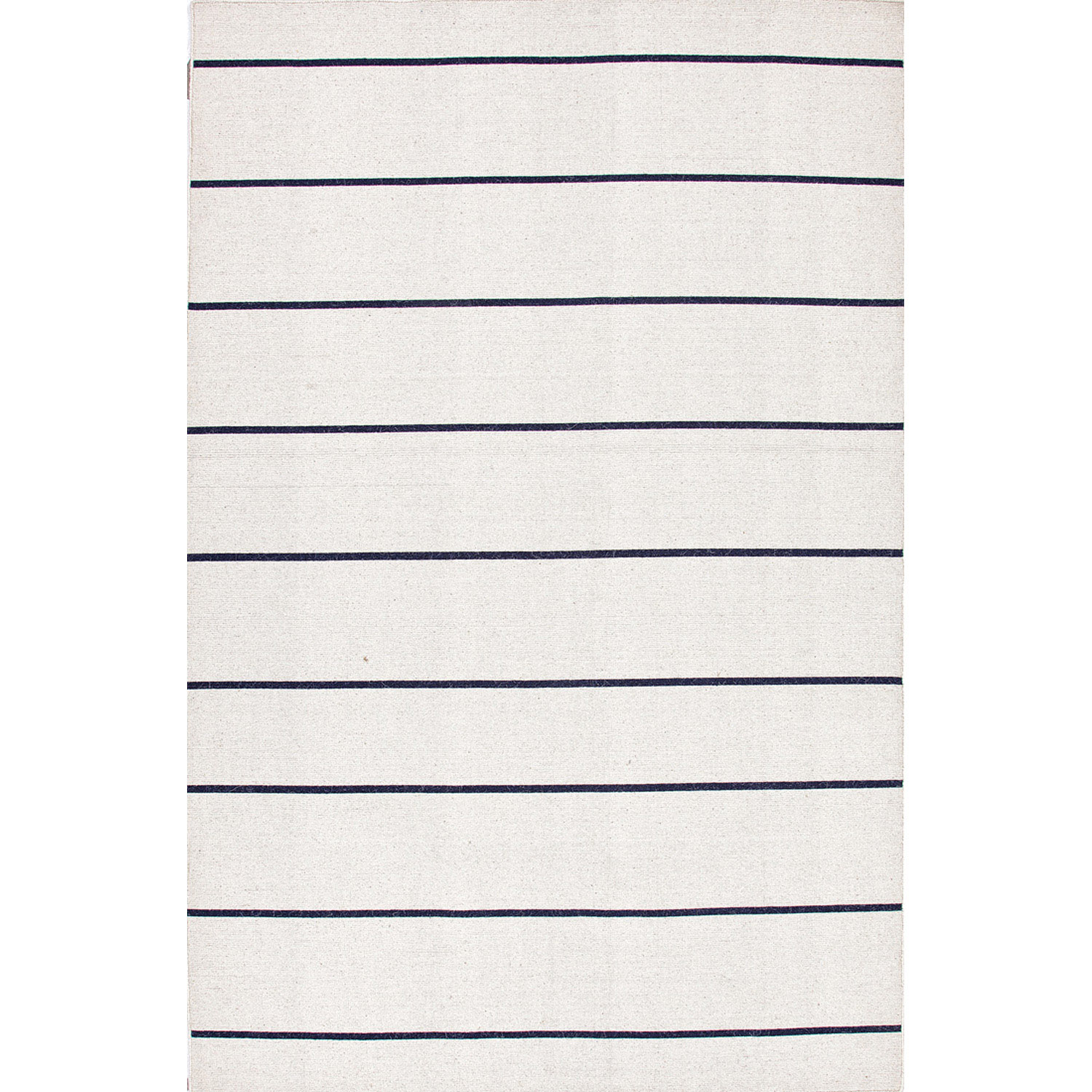 Handmade Flat weave Ivory Stripe pattern Area Rug (9 X 12)
