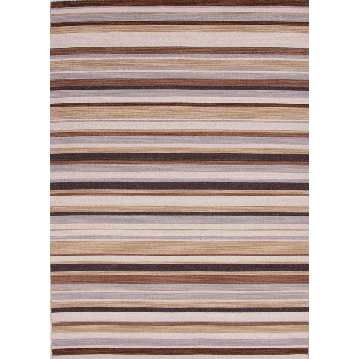 Handmade Flat weave Stripe pattern Multicolored Indoor Rug (10 X 14)