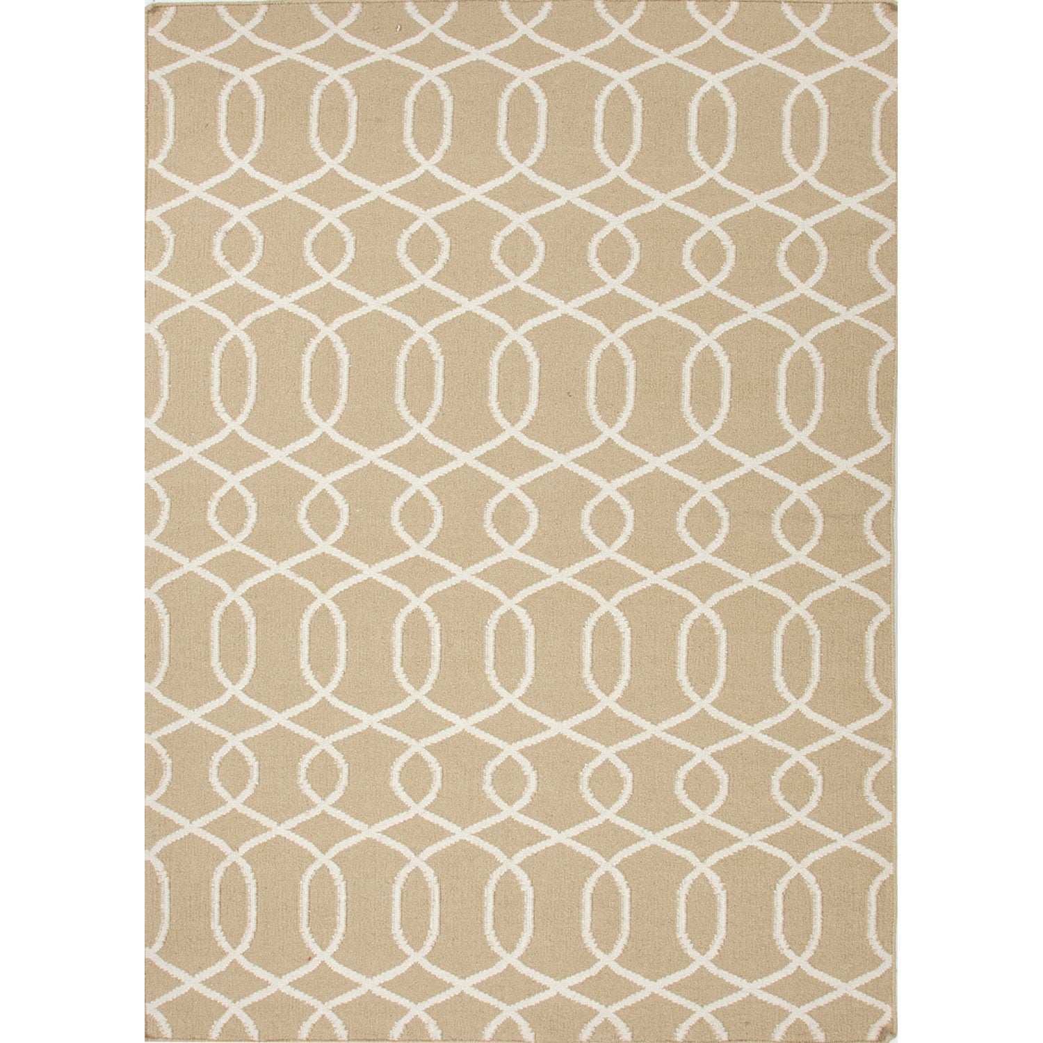 Handmade Flat Weave Geometric Pattern Brown Rug (9 X 12)
