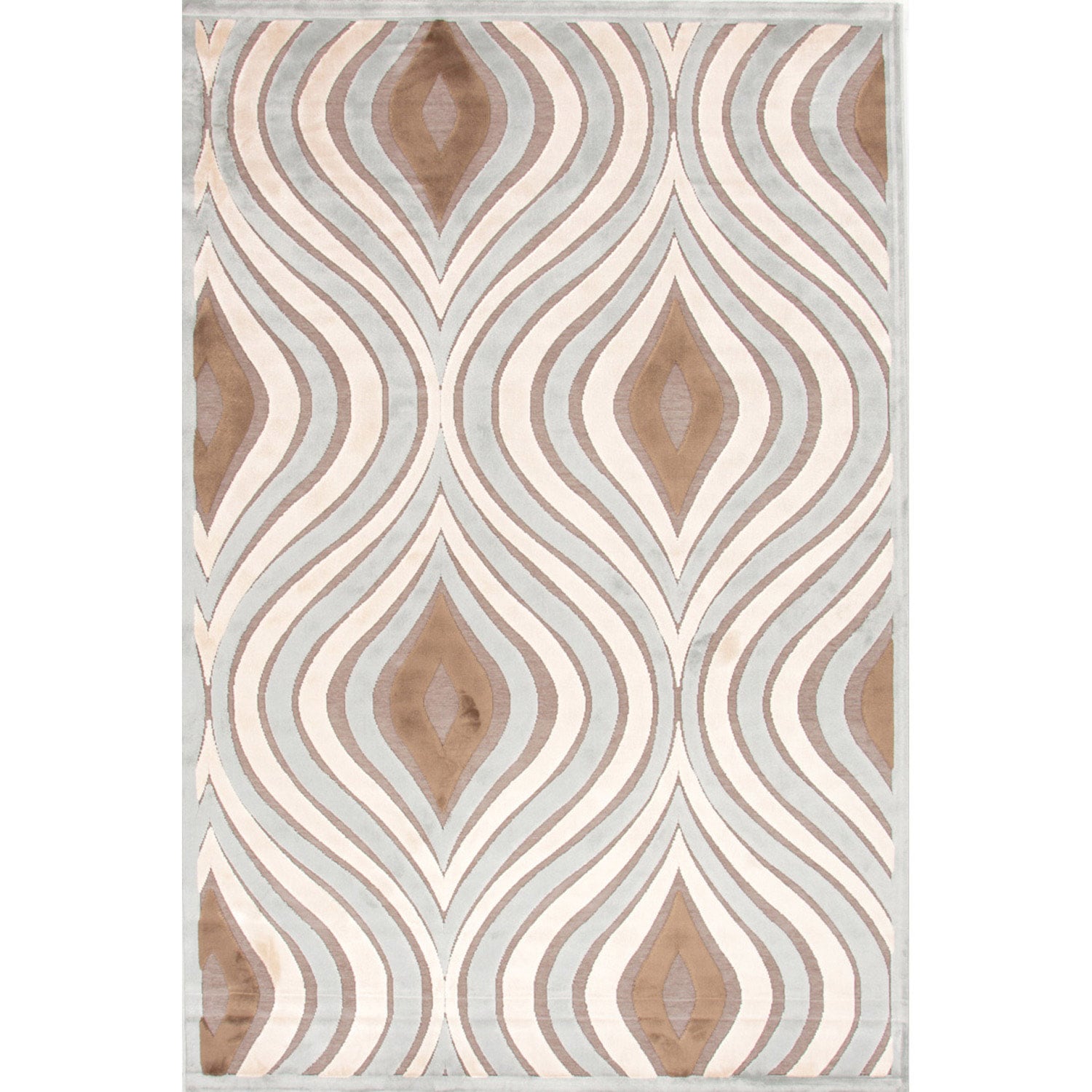 Contemporary Abstract Pattern Blue Rug (9 X 12)