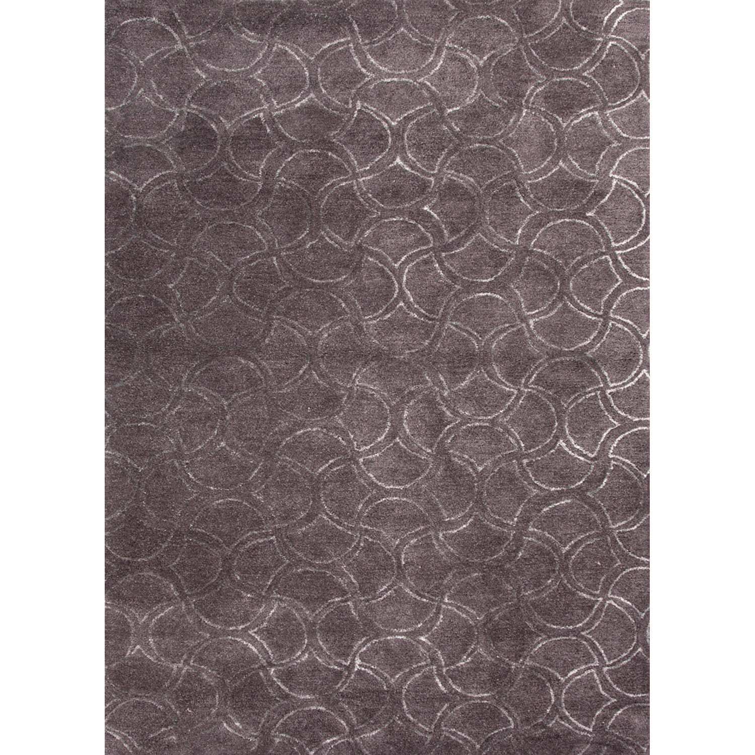 Hand tufted Transitional Tone on tone Grey/ Black Rug (96 X 136)