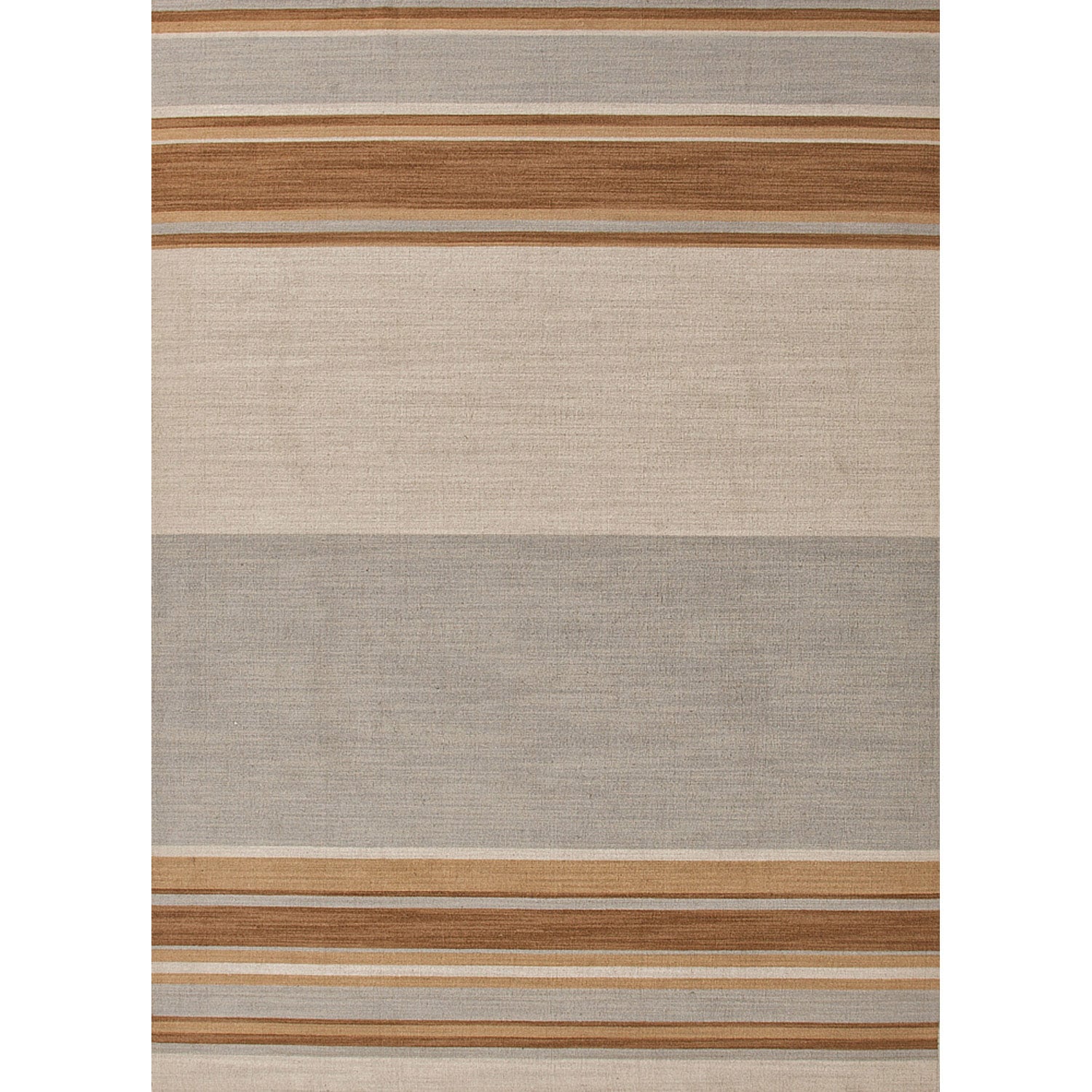 Handmade Flat Weave Stripe Pattern Green Rug (2 X 3)