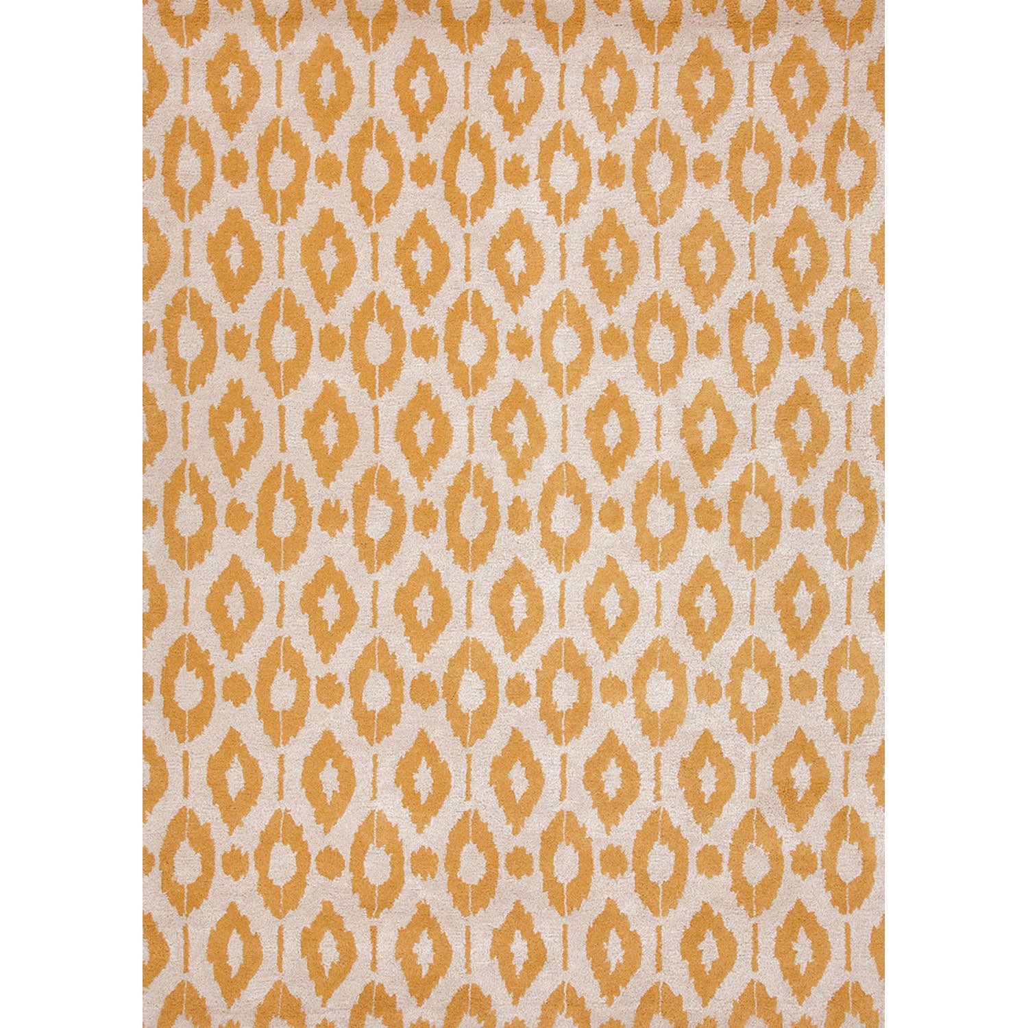 Hand tufted Contemporary Geometric Pattern Yellow Rug (8 X 11)