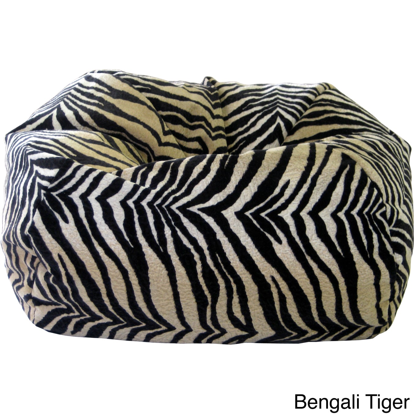 Gold Medal Xxl Safari Micro fiber Suede Animal Print Bean Bag Black Size Jumbo