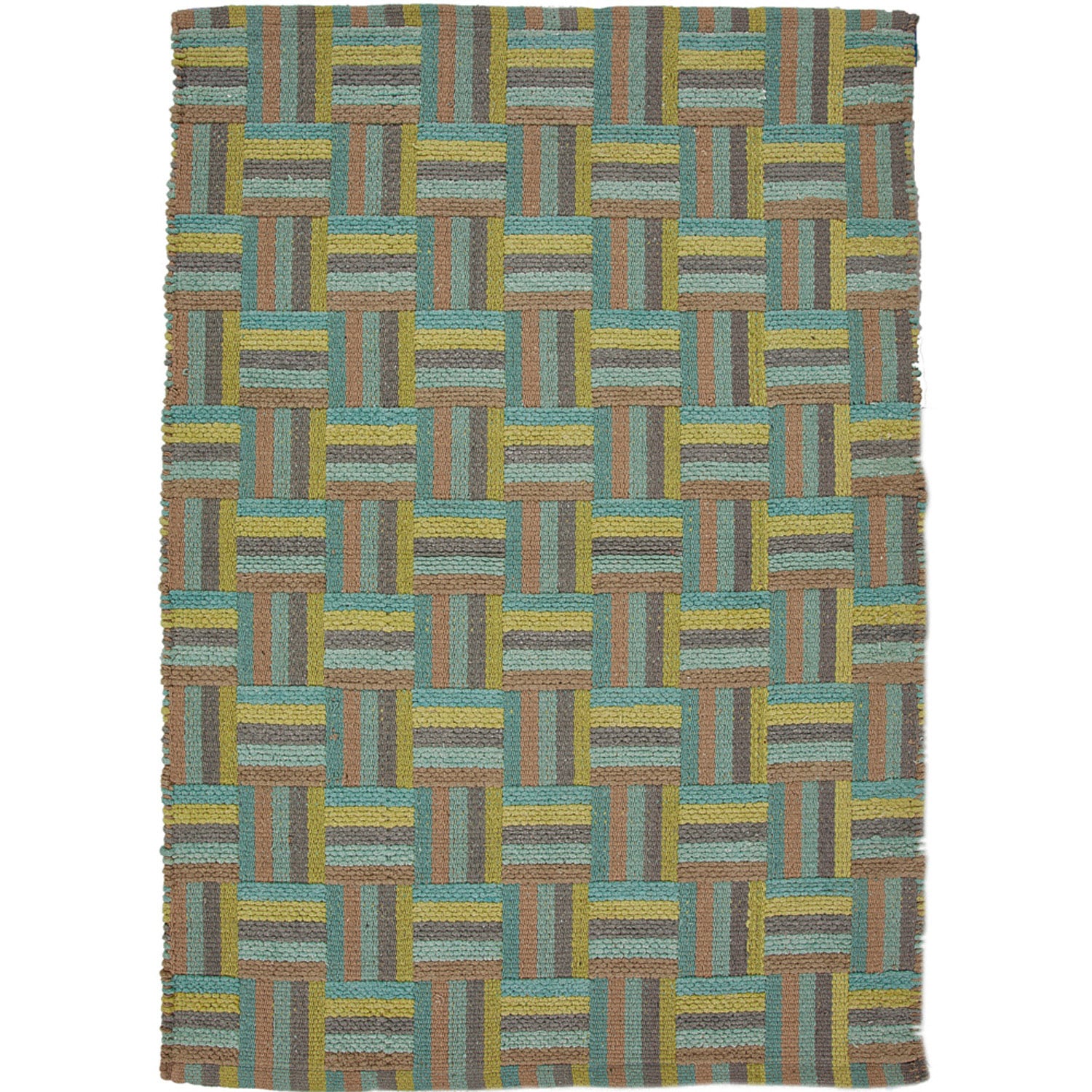 Handwoven Naturals Stripe Pattern Multicolor Decorative Rug (2 X 3)