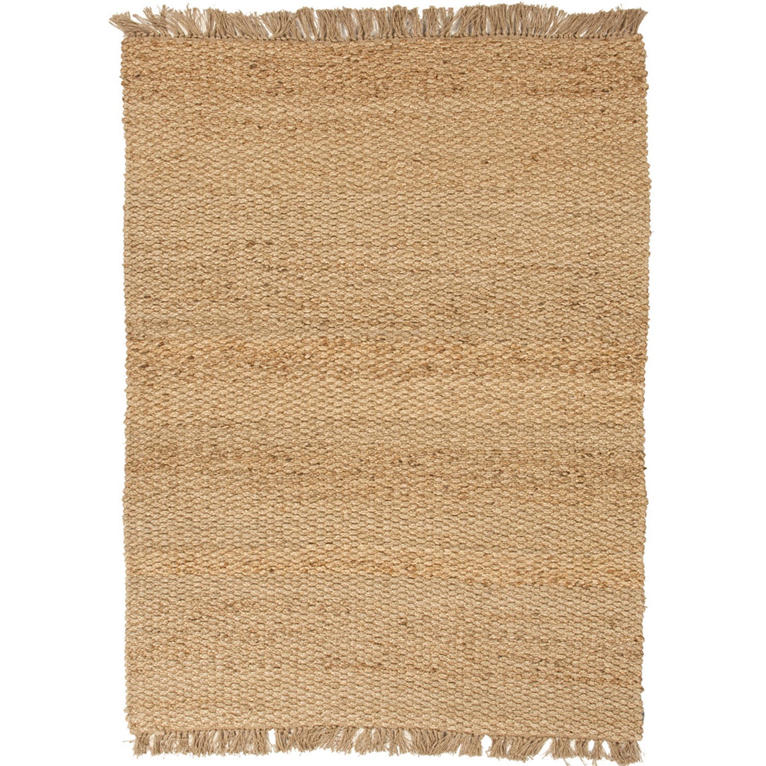 Handmade Naturals Brown Solid pattern Jute Rug (8 X 10)