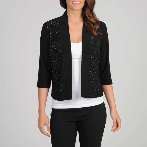 Shop R M Richards Womens Beaded Open Front Cardigan  On 