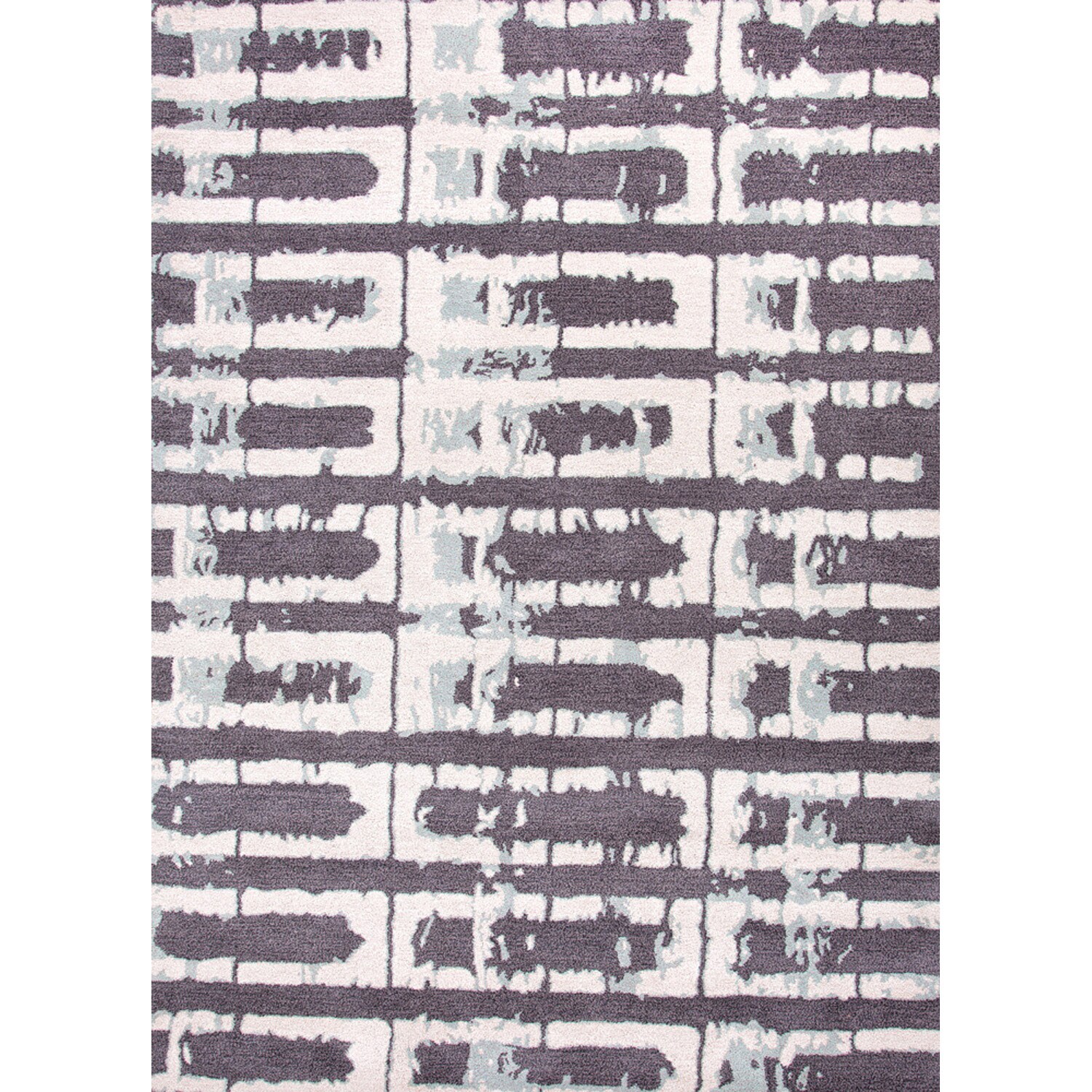 Hand tufted Contemporary Abstract Pattern Gray/ Black Accent Rug (2 X 3)