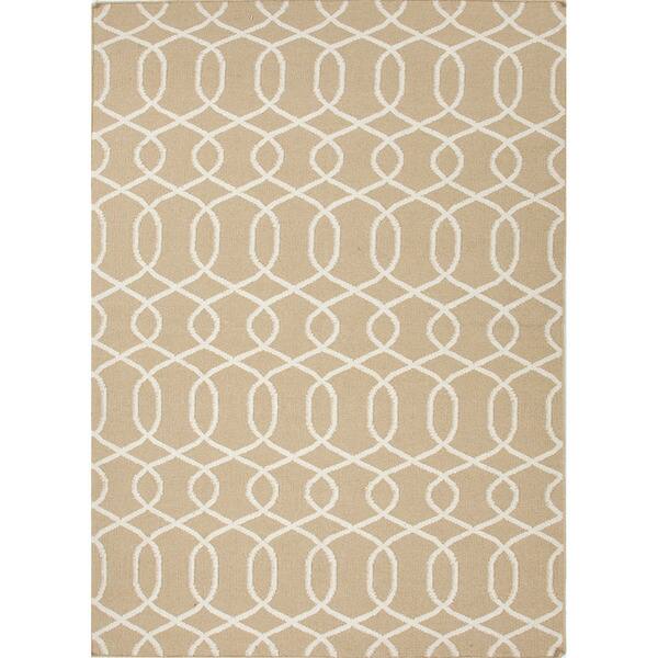 Handmade Flat Weave Geometric Pattern Brown Rug (5' x 8') Overstock
