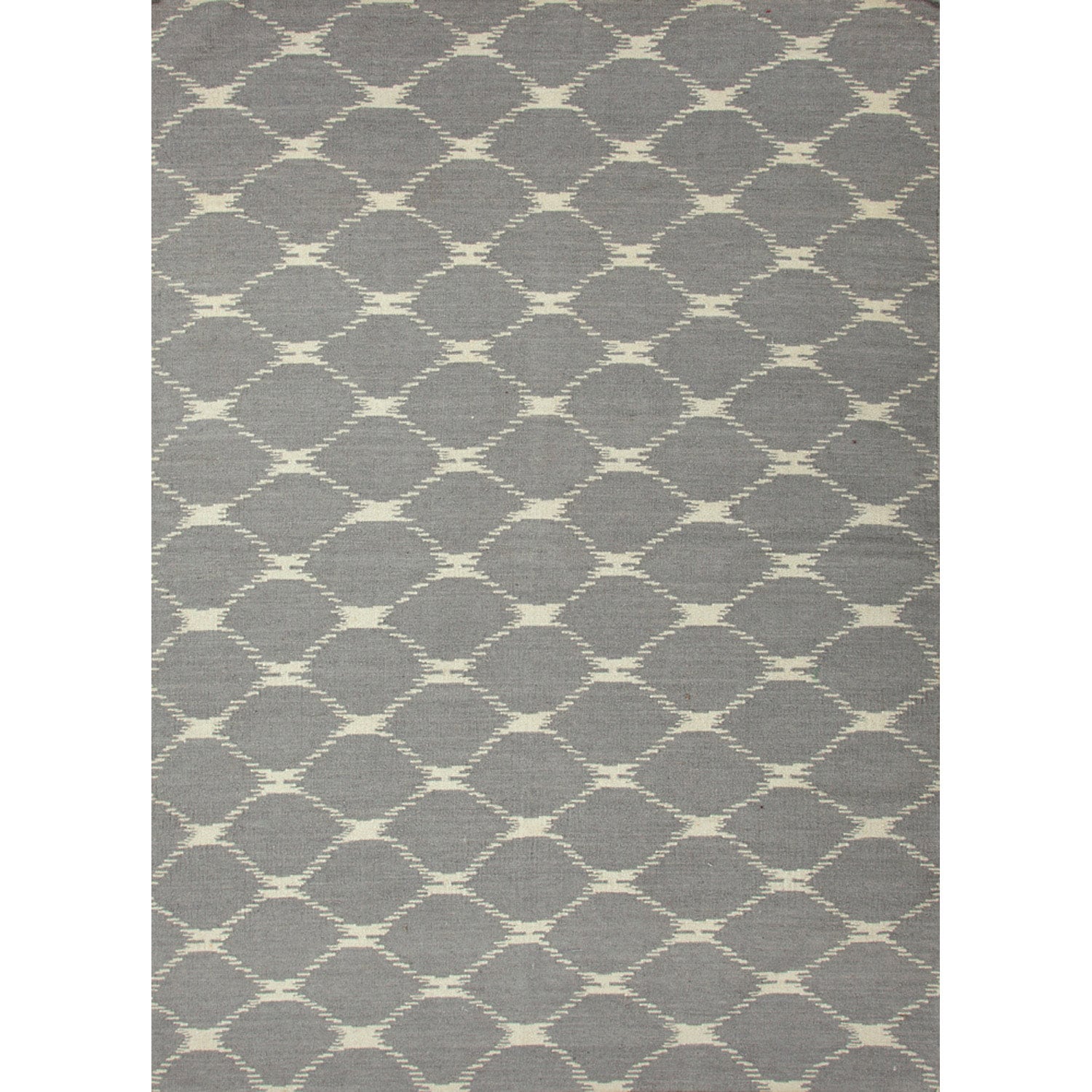 Handmade Flat weave Geometric pattern Blue Accent Rug (2 X 3)