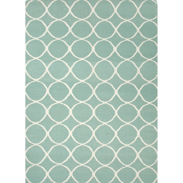 Shop Handmade Geometric Blue Area Rug 5' x 8' Free Shipping Today