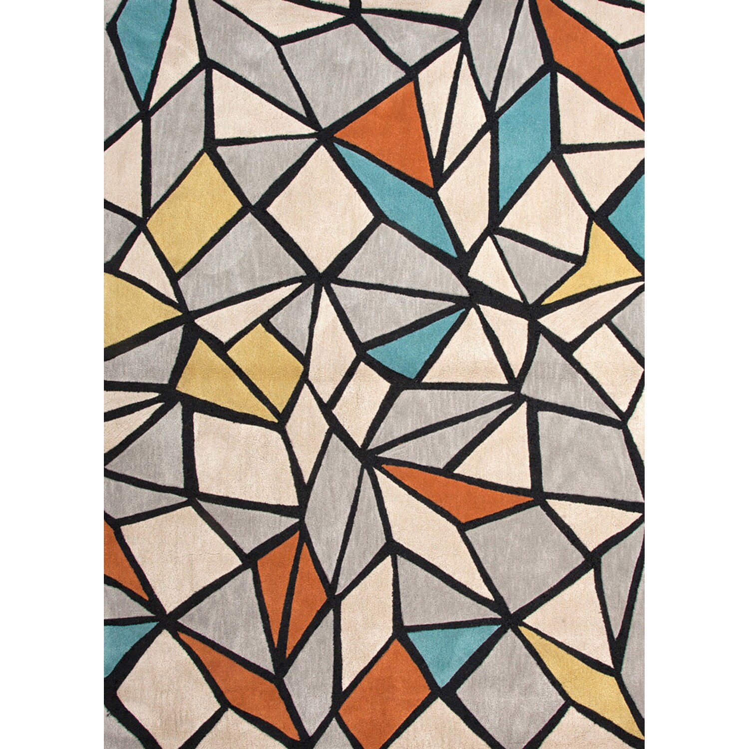 Hand tufted Contemporary Geometric Pattern Multi Rug (76 X 96)
