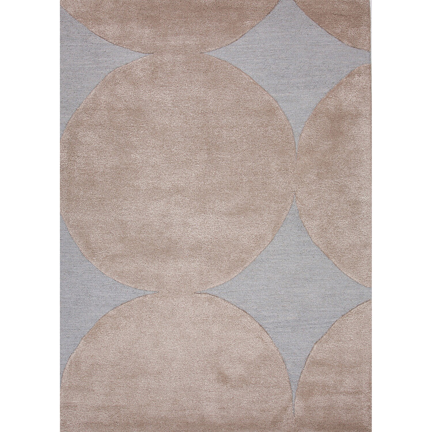 Hand tufted Contemporary Geometric Pattern Blue Rug (36 X 56)