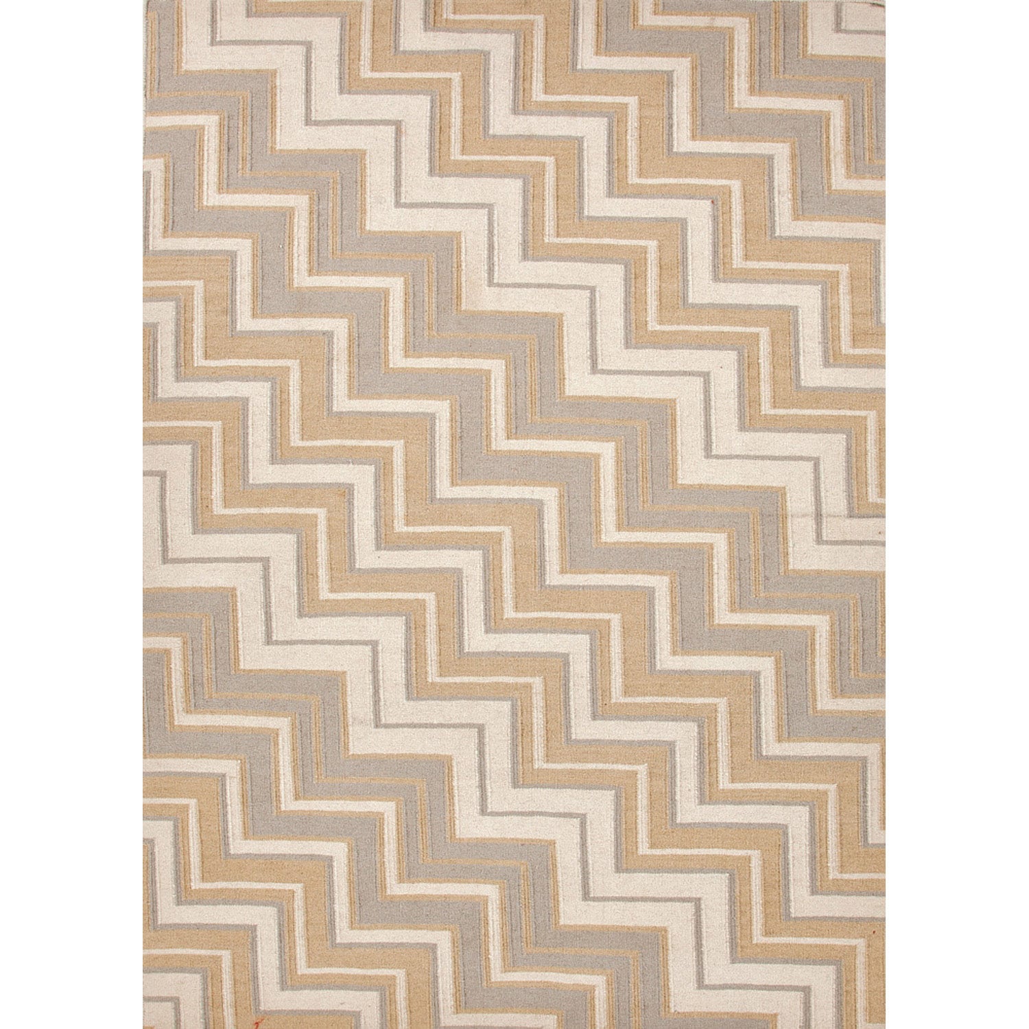 Handmade Flat weave Modern Geometric pattern Brown Rug (2 X 3)