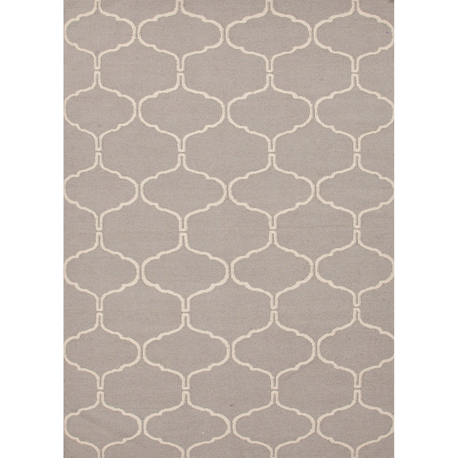 Handmade Flat Weave Geometric Pattern Grey Rug (2 X 3)