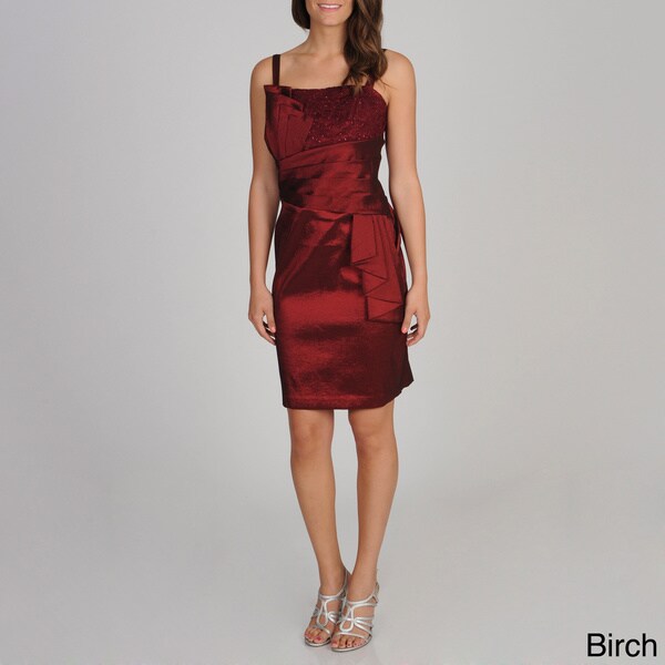 rm richards high low taffeta gown