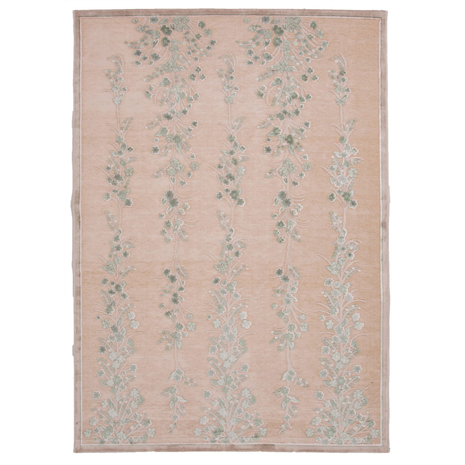 Transitional Floral Pattern Ivory Rug (2 X 3)