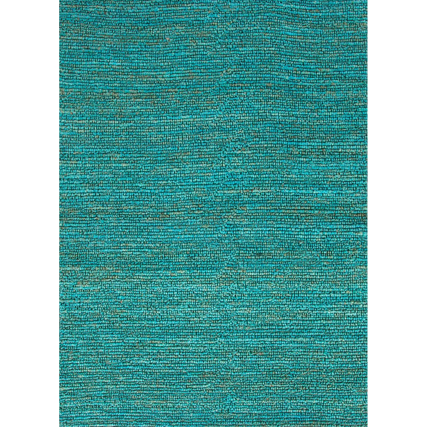 Handwoven Naturals Solid Pattern Blue Jute Rug (8 X 10)