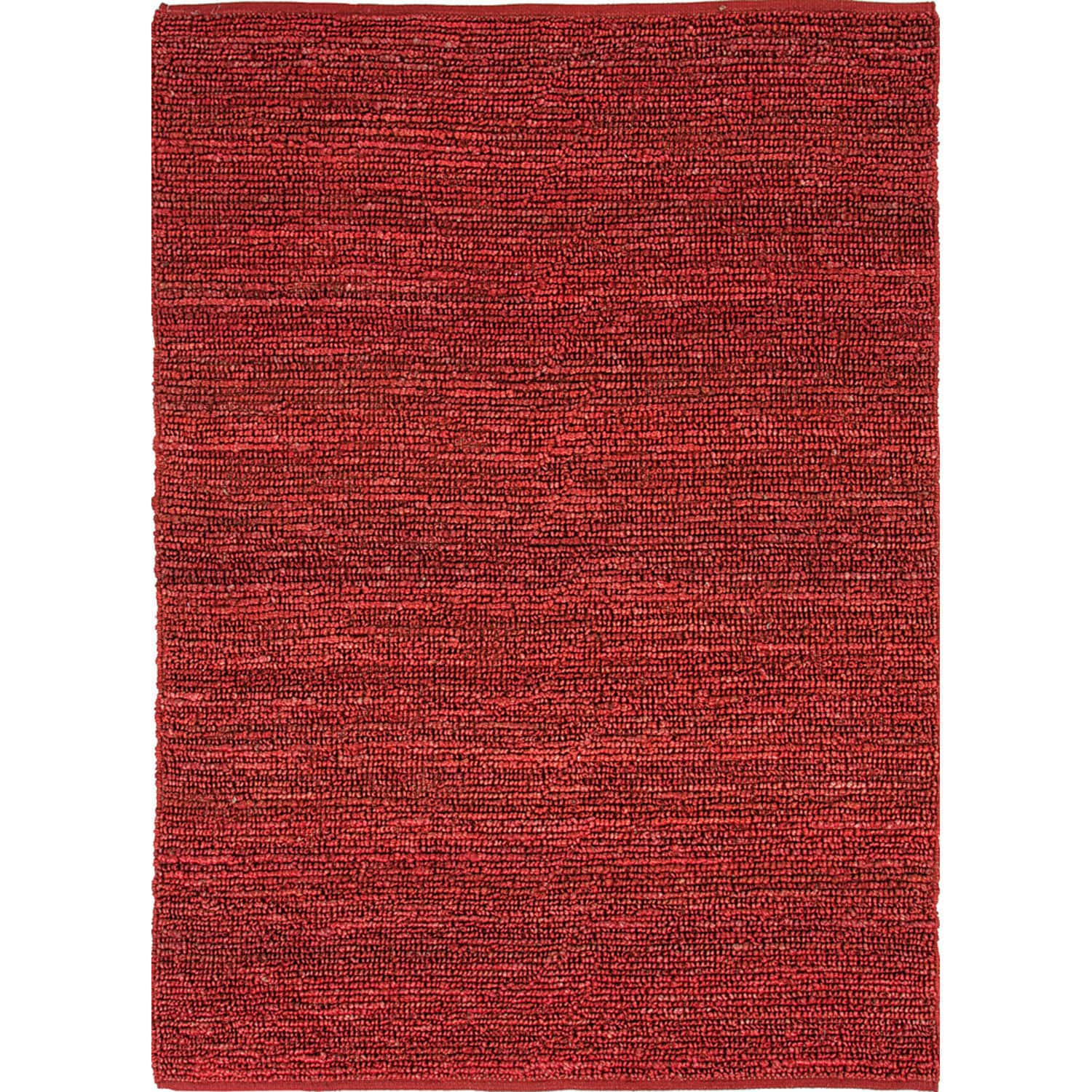 Hand woven Naturals Solid Pattern Red/ Orange Rug (2 X 3)