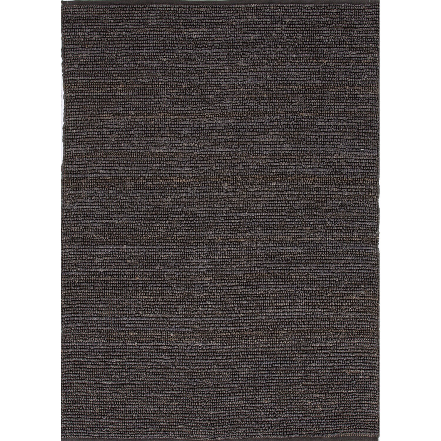 Hand woven Naturals Solid Pattern Gray/ Black Rug (8 X 10)