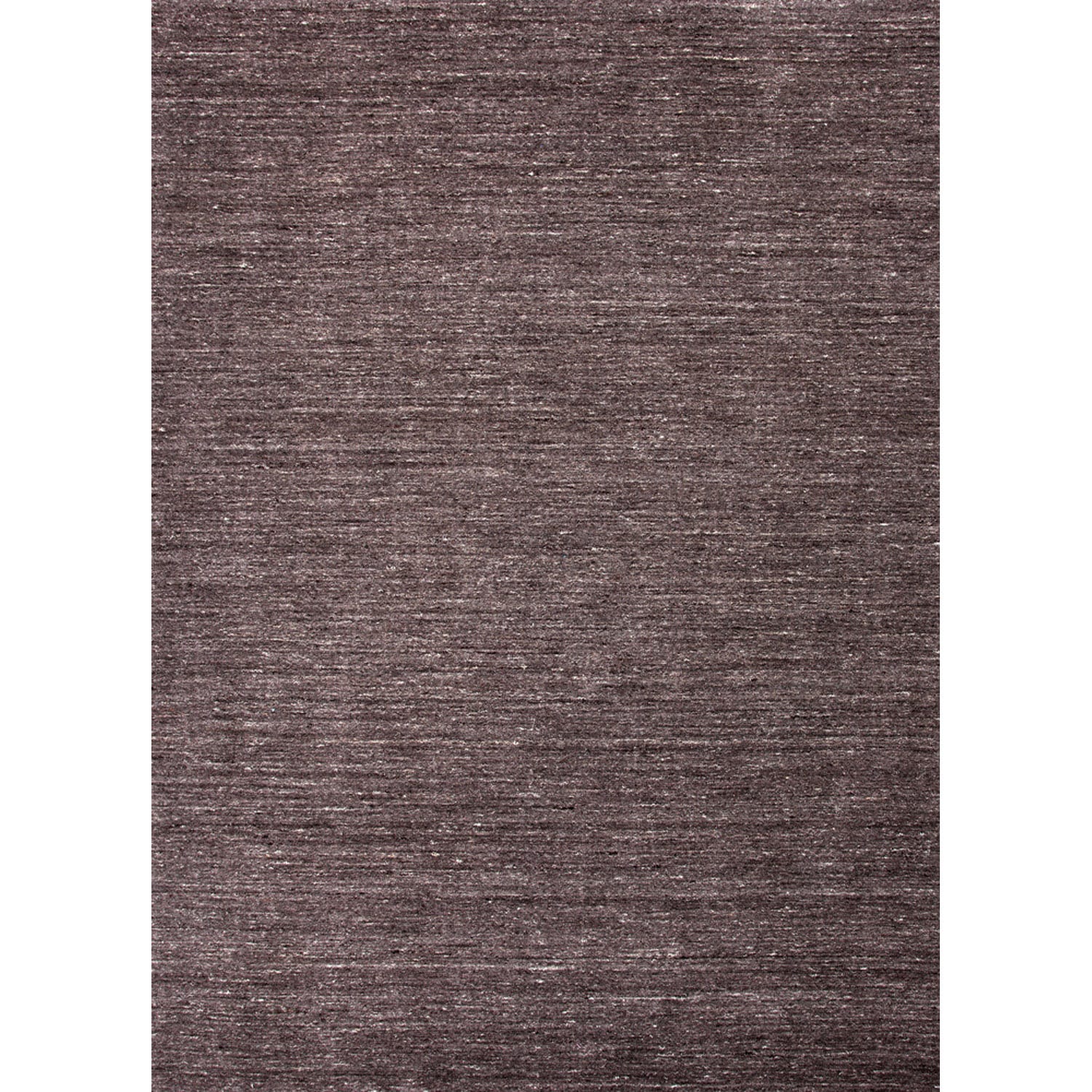 Hand loomed Solid Pattern Gray/ Black Rug With Plush Pile (8 X 10)