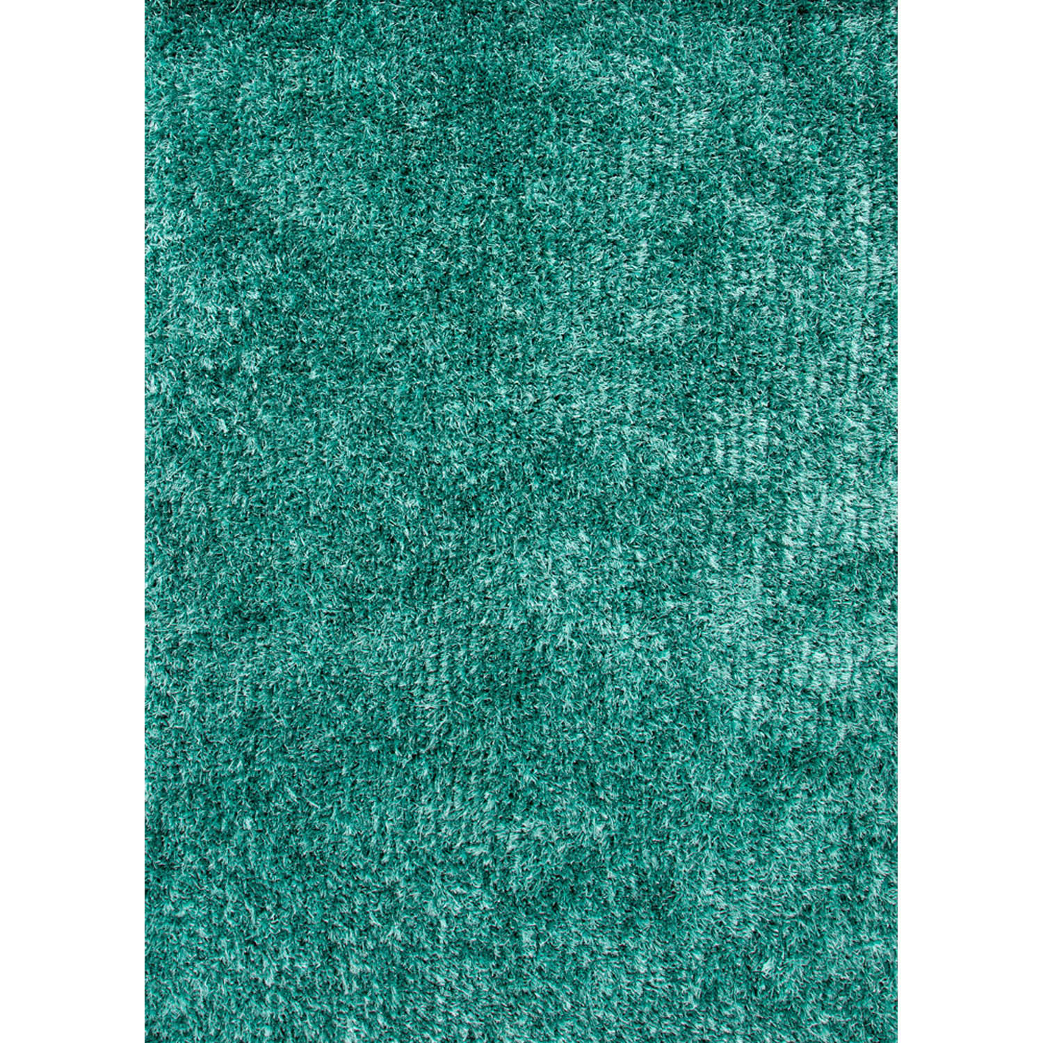 Hand woven Shags Solid Pattern Blue Rug (2 X 3)
