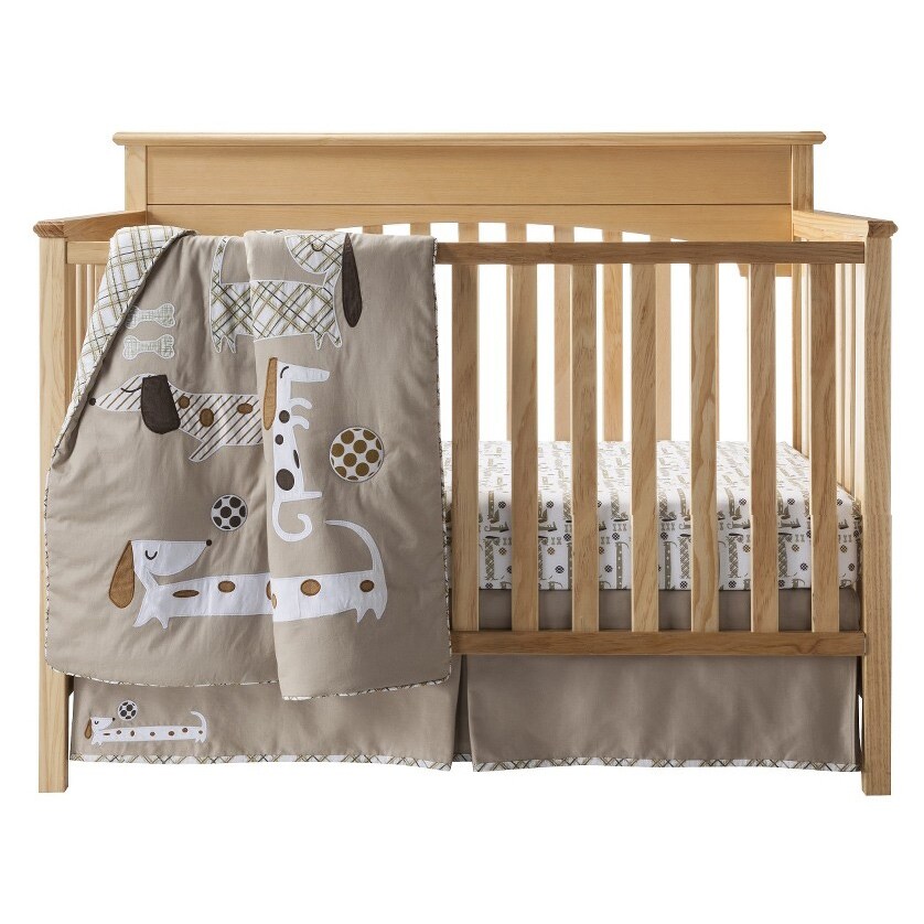 Shop Bananafish Migi Puppy Play 3 Piece Crib Bedding Set