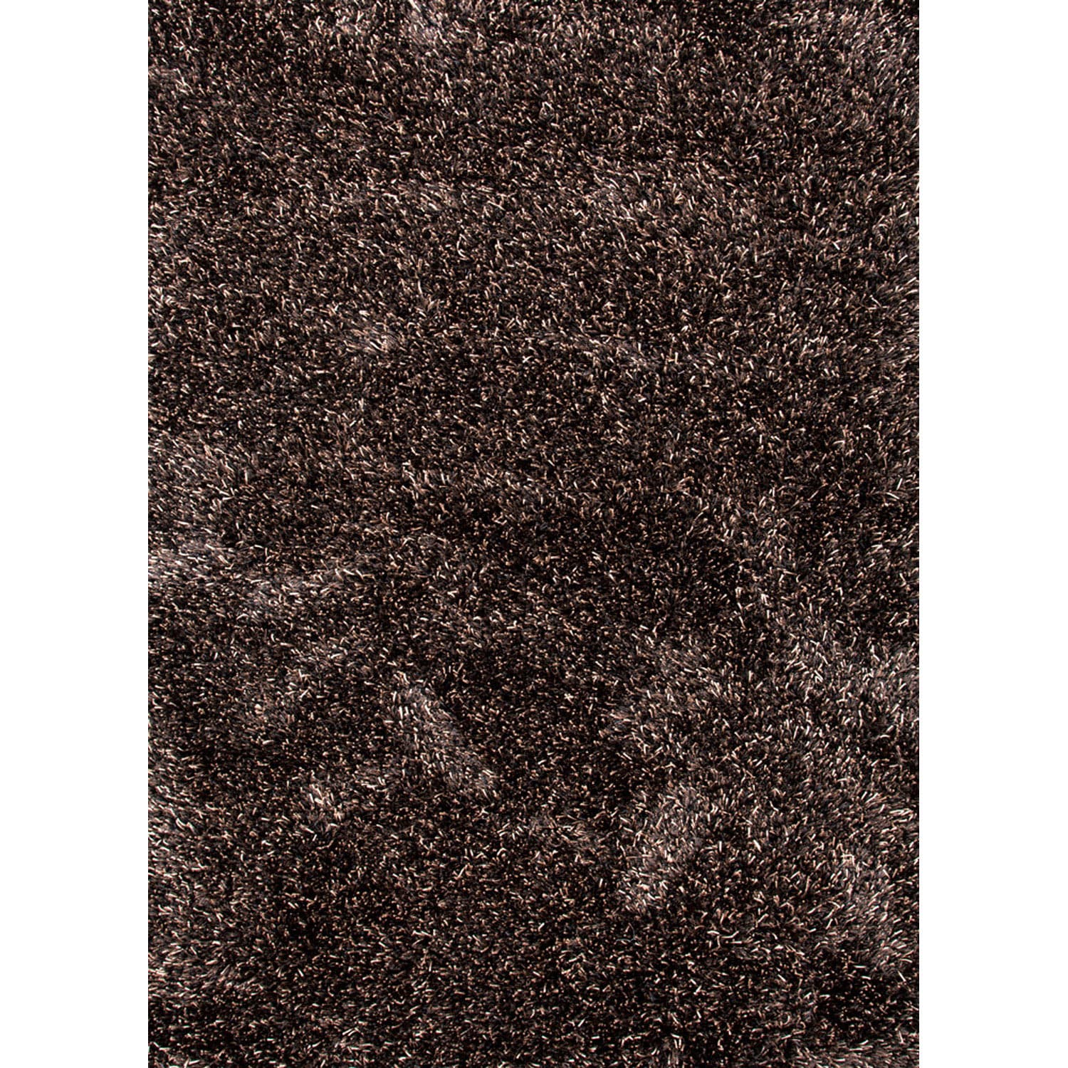 Handwoven Shags Solid pattern Gray/ Black Ultra plush Rug (5 X 8)