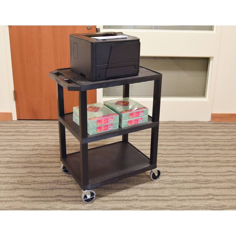 Luxor Black Utility Cart WT34S-B