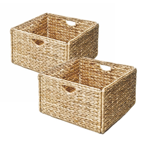 Seville Classics Woven Hyacinth Storage Cube Basket Set of 2 2b2de52f 2f9f 4670 9607 0d850ef50068_600