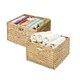 preview thumbnail 5 of 4, Seville Classics Water Hyacinth Storage Baskets, Hand-Woven 2-Pack