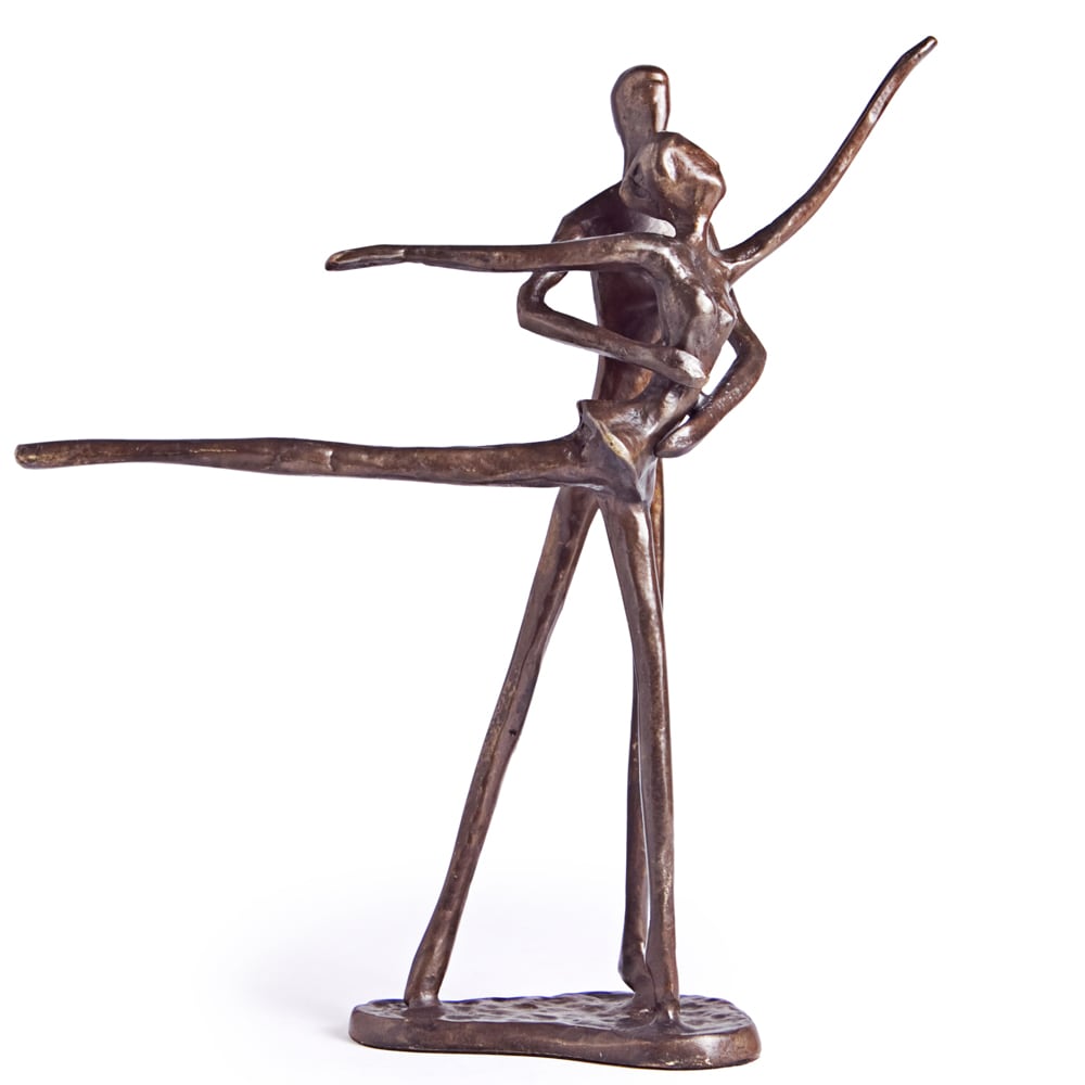 7.5 Tall 'in Balance' NOVICA Metallic Modern Bronze Sculpture