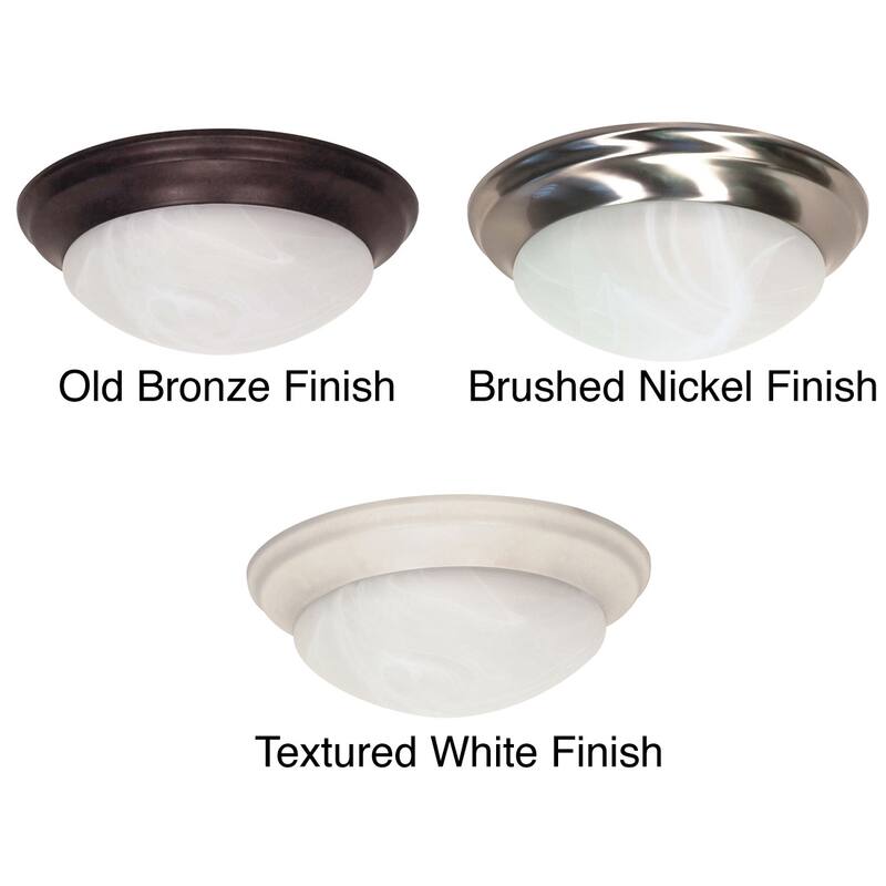 Nuvo 2-light Alabaster Glass 14-inch Flush Mount