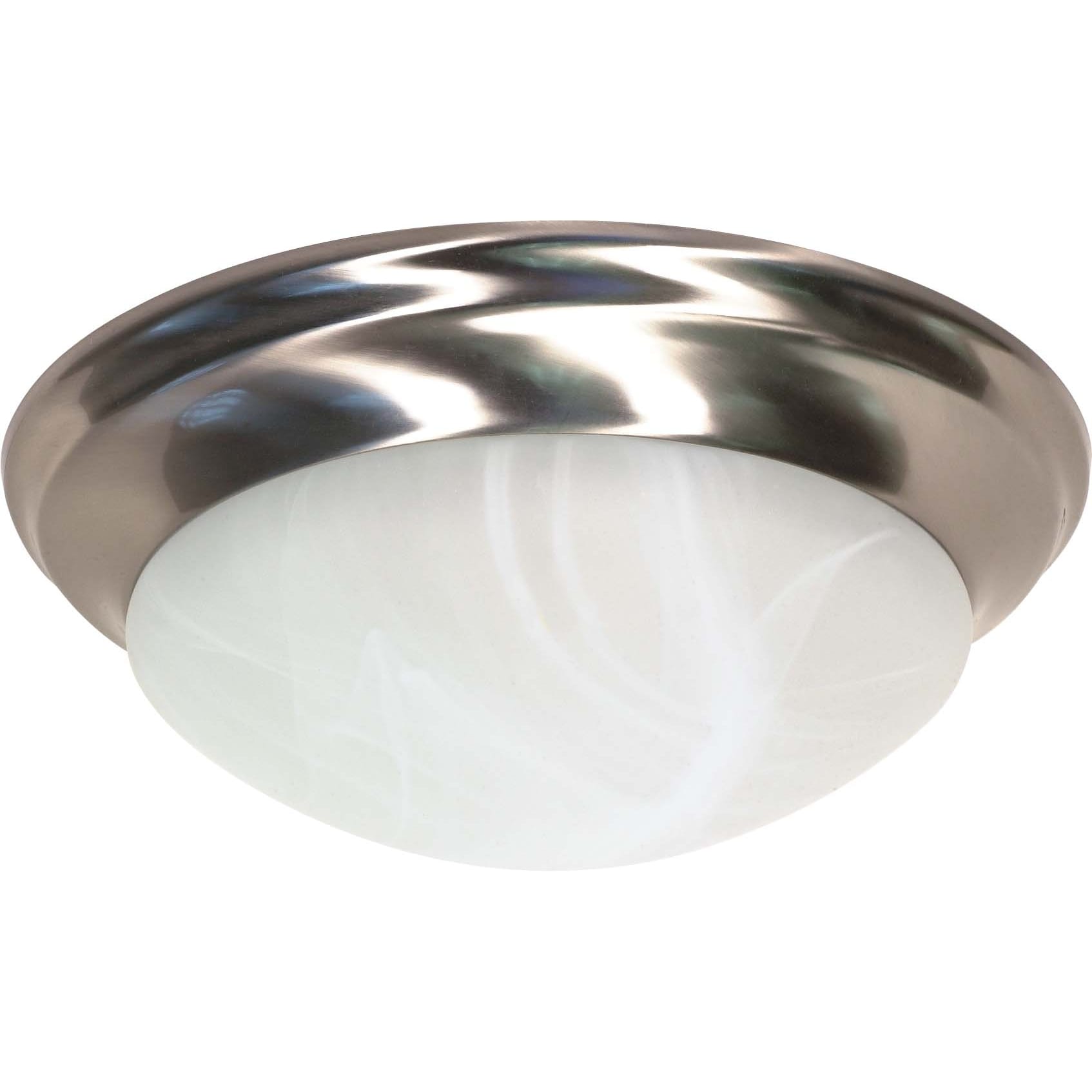 Nuvo 2 light Alabaster Glass 14 inch Flush Mount