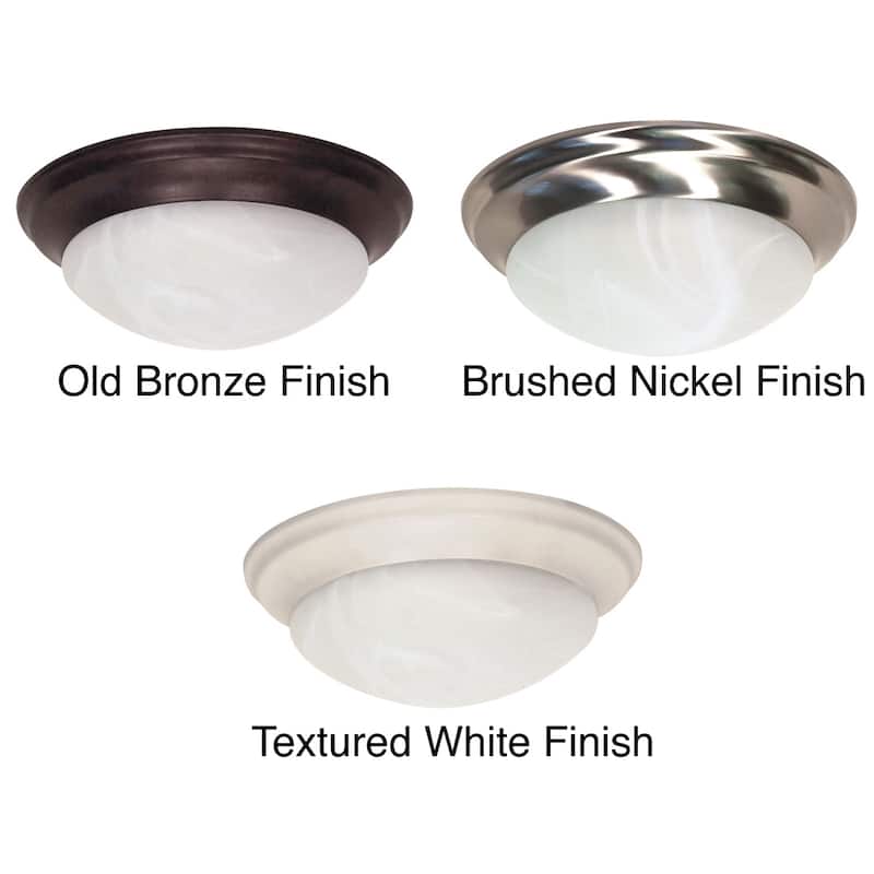 Nuvo 2-light Alabaster Glass 14-inch Flush Mount