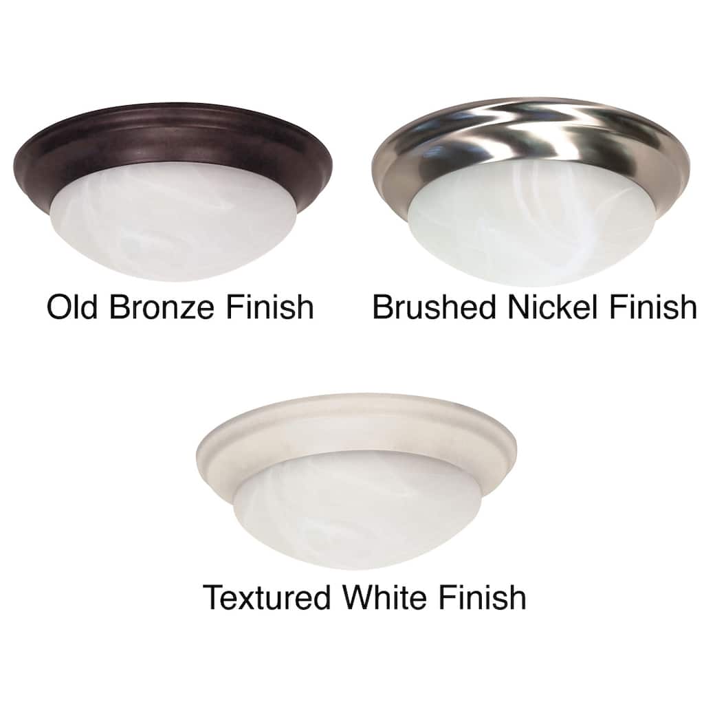 Nuvo 2-light Alabaster Glass 14-inch Flush Mount