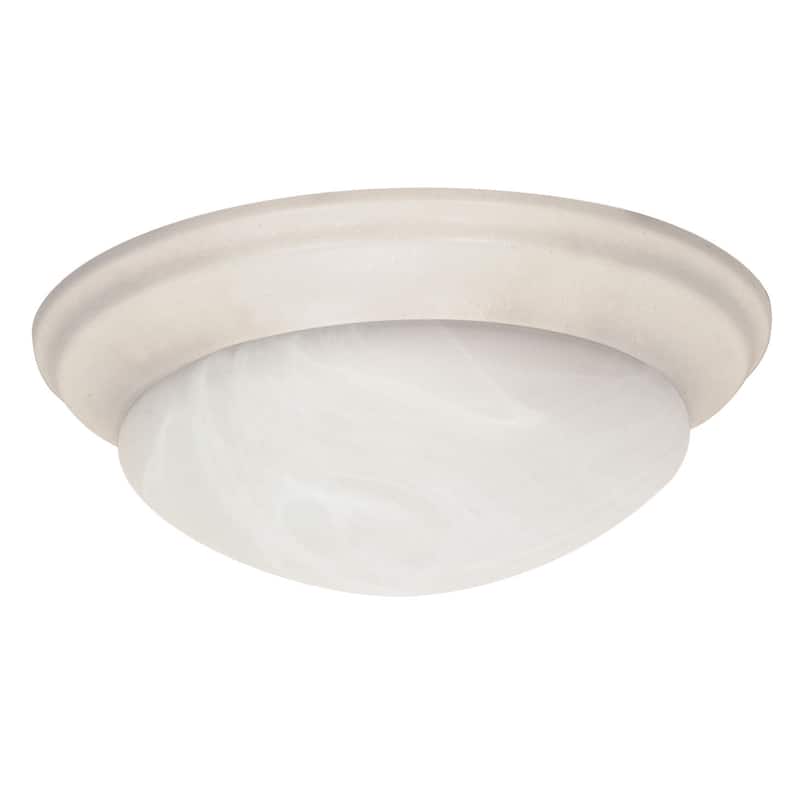 Nuvo 2-light Alabaster Glass 14-inch Flush Mount