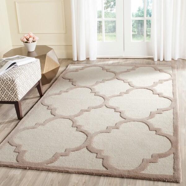 Safavieh Handmade Moroccan Cambridge Ivory/ Beige Wool Rug - 9' x 12'