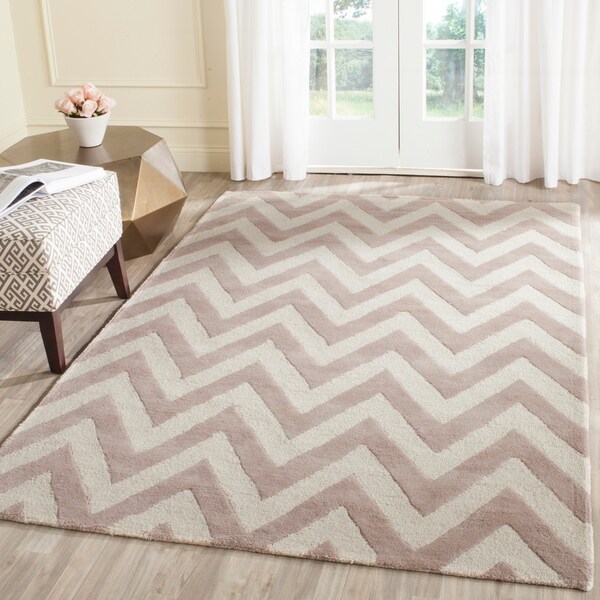 Safavieh Handmade Moroccan Cambridge Beige/ Ivory Wool Rug - 9' x 12'