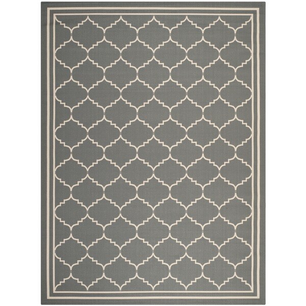 Safavieh Courtyard Transitional Grey/ Beige Indoor/ Outdoor Rug - 8' X 11'