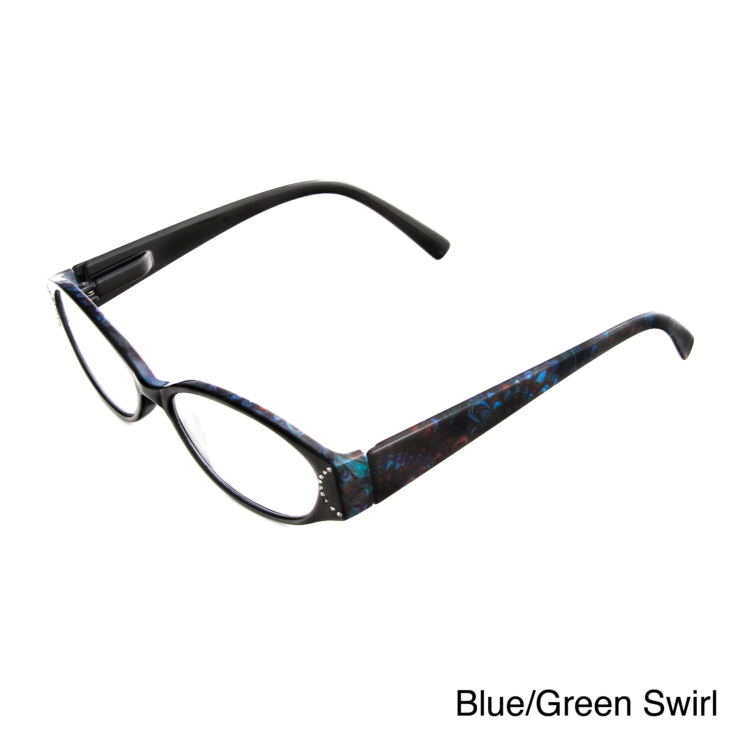 Hot Optix Womens Jeweled Oval Reading Glasses